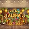 Aloha Hawaii Summer Backdrop Banner Tiki Totem Banner Sign Seasonal Wall Hanging Decor Party Decoration Supplies